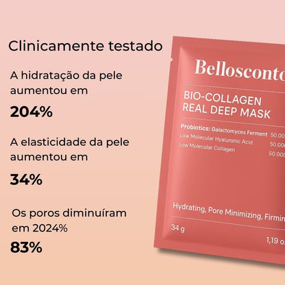 BIOMASK™ - 6 Máscara Rejuvenescedora de Bio - Colagénio - Comprar em Bello Sconto