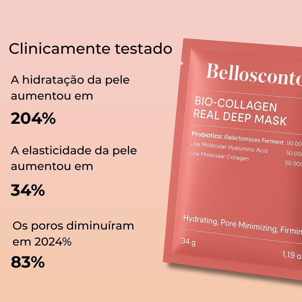 BIOMASK™ - 6 Máscara Rejuvenescedora de Bio - Colagénio - Comprar em Bello Sconto