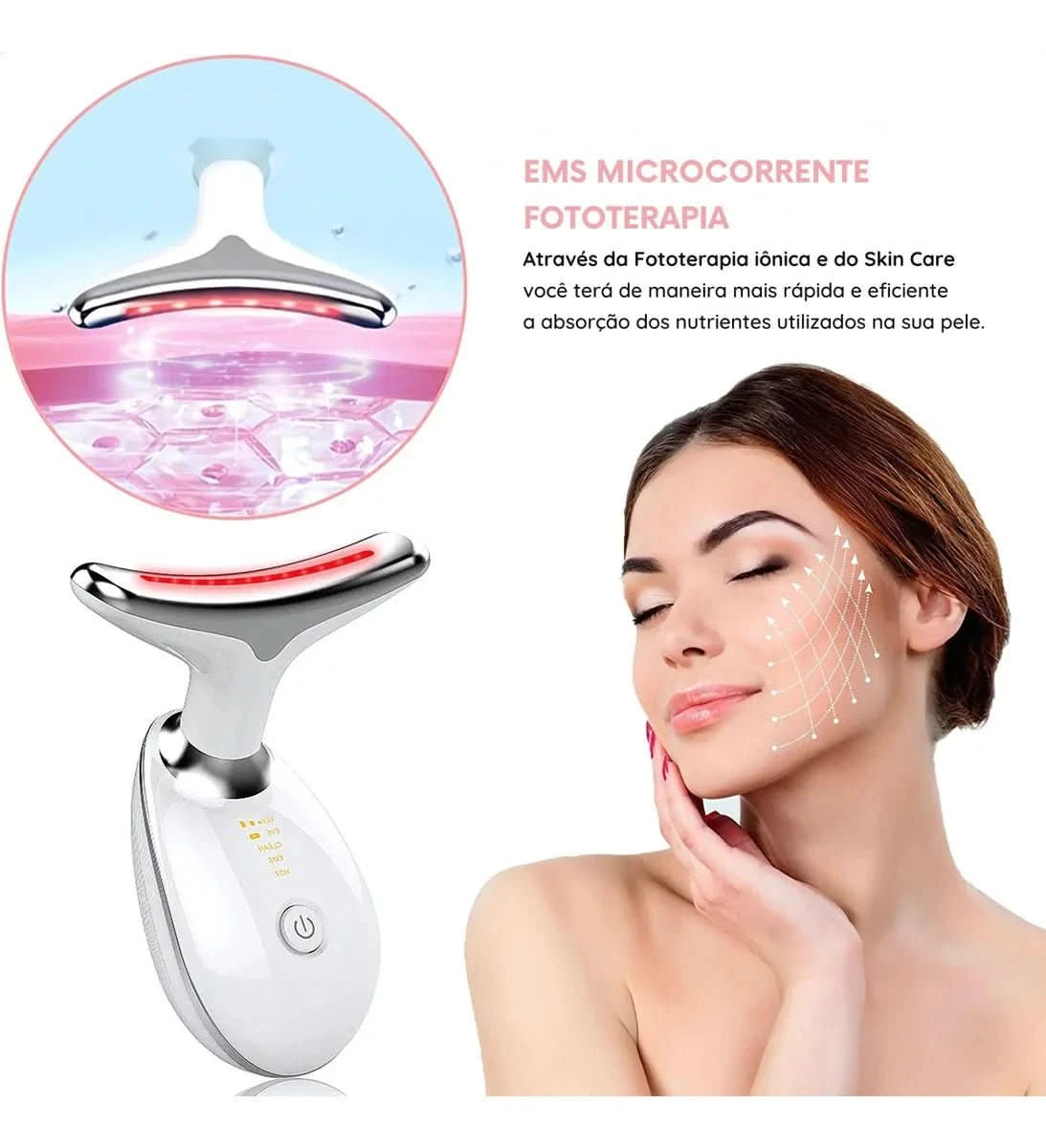 LIFT SKIN - Massageador Facial para rosto e pescoço Efeito Lifting Anti - Rugas - Comprar em Bello Sconto